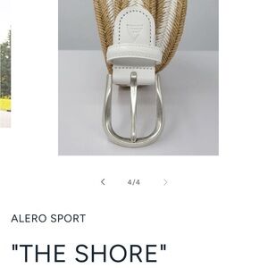 Alero Sport White and Tan Belt